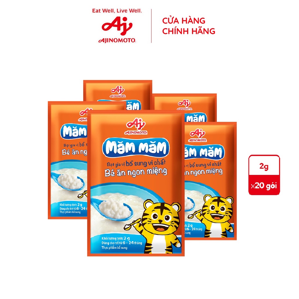 Combo 20 gói bột gia vị bổ sung vi chất Măm Măm Ajinomoto (2g/ gói)