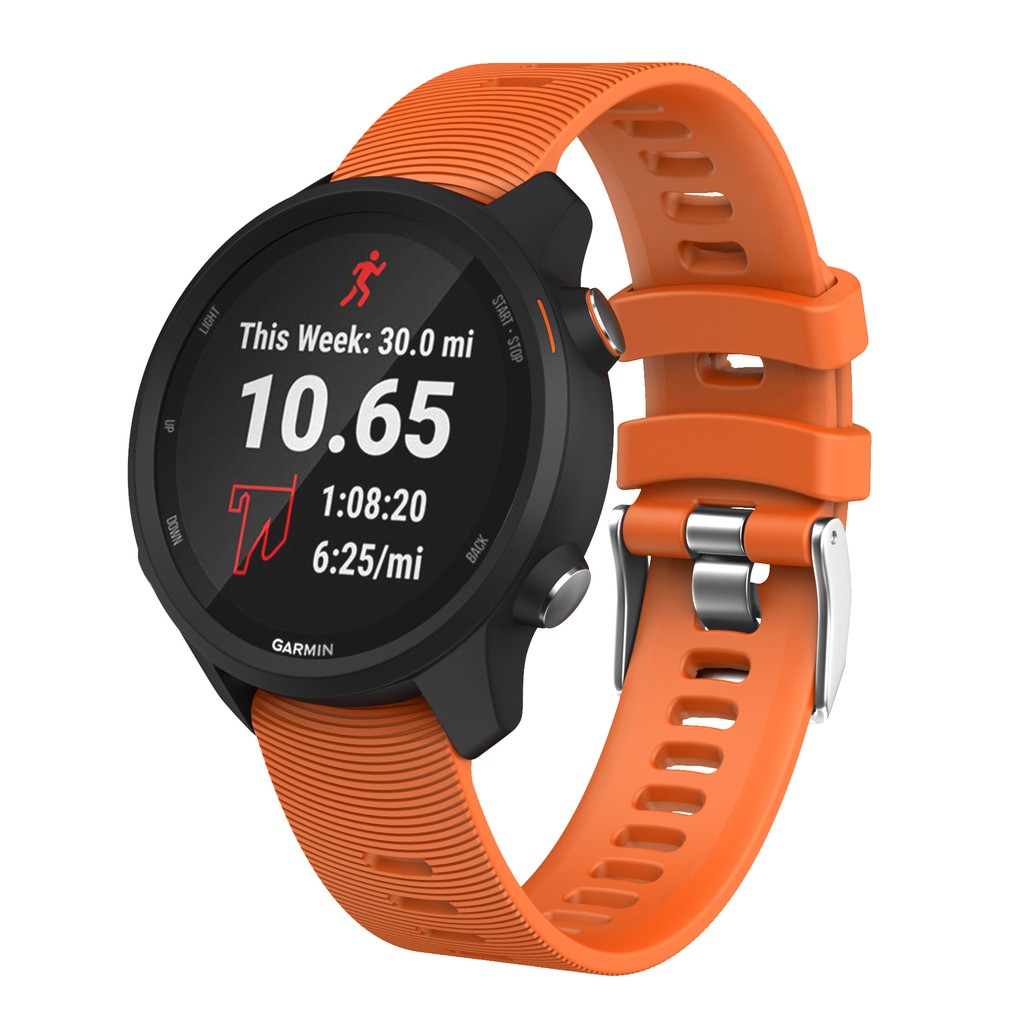Dây Đeo Silicon Mềm 20mm Cho Garmin Forerunner 245 645 Vivoactive 3 Venu SQ Vivomove Approach S40