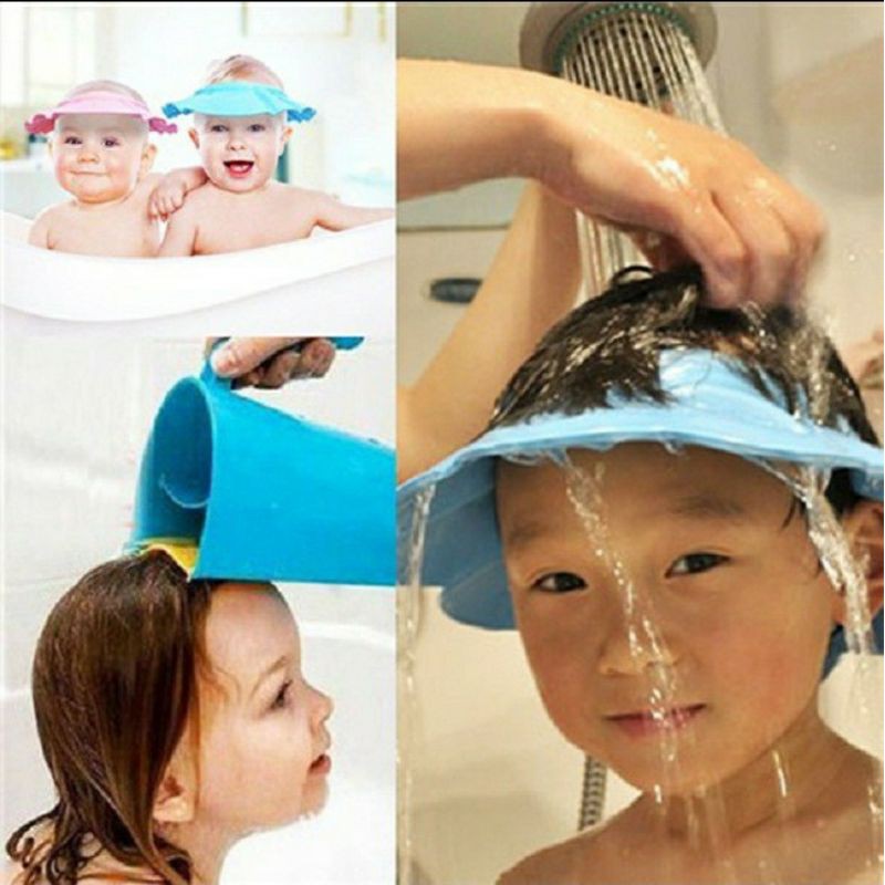 Mũ tắm nước có vành tai cho bé đảm bảo an toàn vệ sinh sạch sẽ