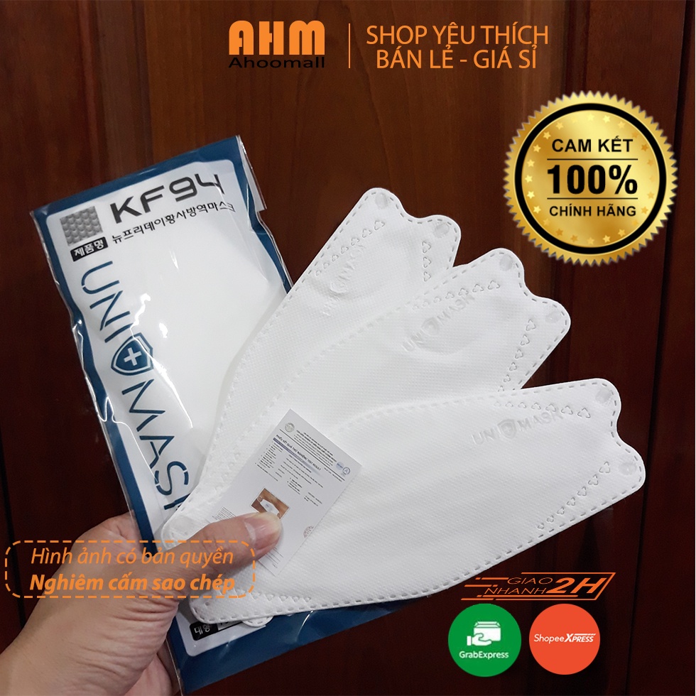 Thùng 300 chiếc Khẩu trang 4 Lớp KF94 UNI MASK Chính hãng