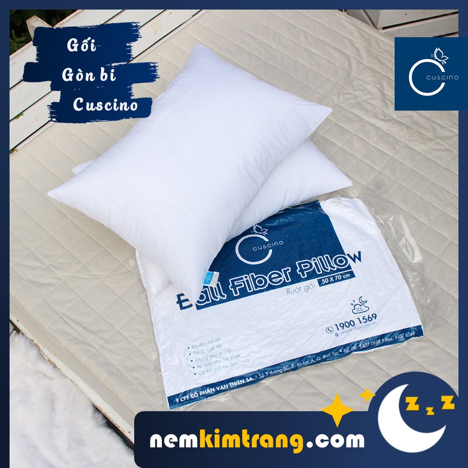 Gối nằm gòn bi cao cấp Cuscino - CHÍNH HÃNG, ÊM ÁI