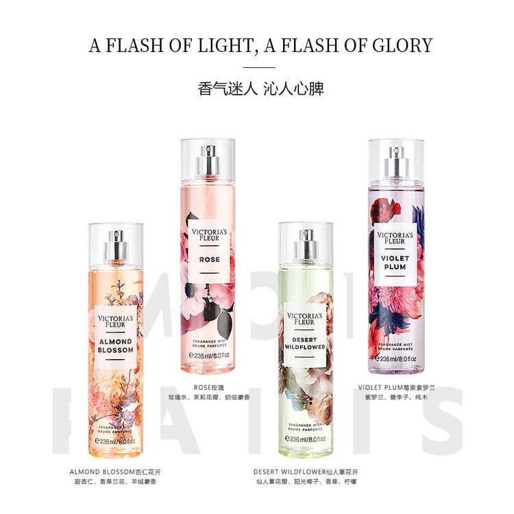 Nước Hoa Body Mist Victoria's Fleur 236 ml - Chuẩn Hàng Nội Địa Trung