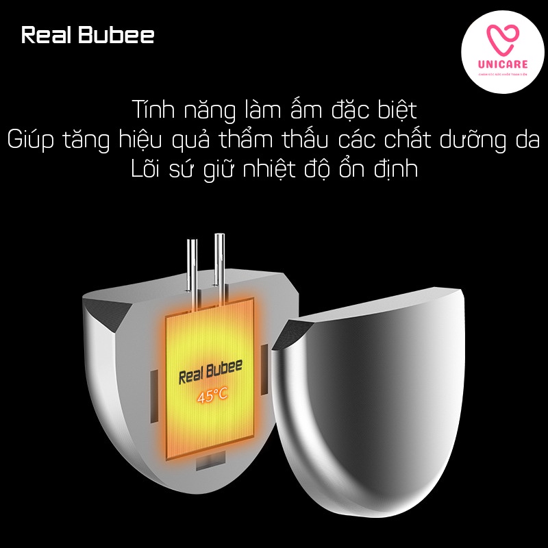 Máy rửa mặt REAL BUBEE tích hợp máy đẩy tinh chất cao cấp - Máy chăm sóc da mặt 2 trong 1 cực tiện lợi &amp; tiết kiệm