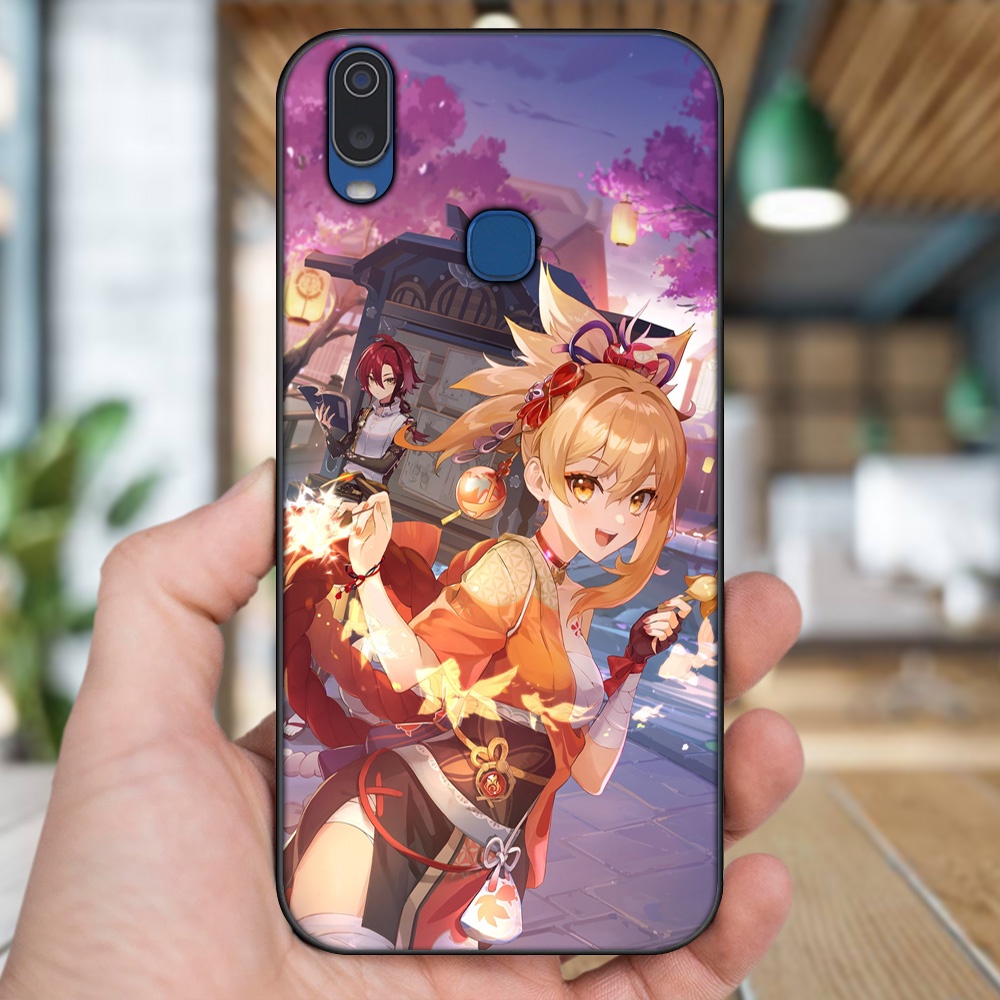 Ốp lưng Vivo Y11 viền đen in hình Yoimiya Genshin Impact