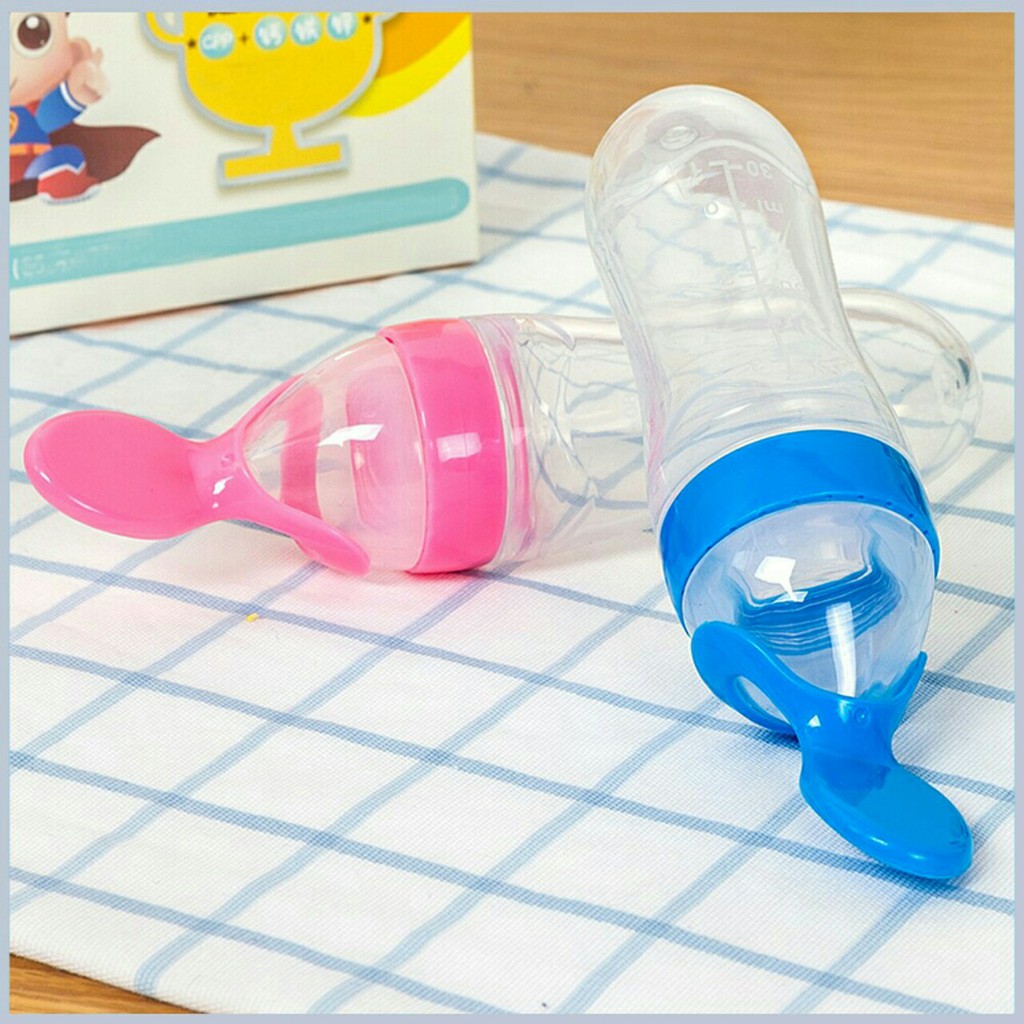 Bình thìa ăn dặm silicon cho bé - 90ml