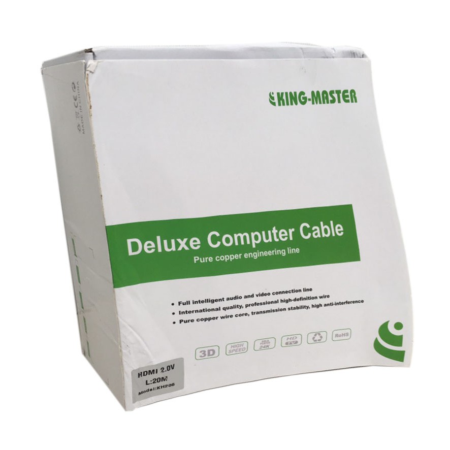 Cáp HDMI 20m KingMaster KH206 chuẩn 2.0v FullHD hỗ trợ 4K*2K - Hãng phân phối