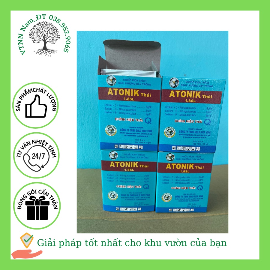 Atonik Thái Hộp 10 gói. Thuốc kích thích sinh trưởng