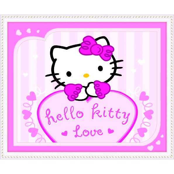 tranh đính đá hello kitty
