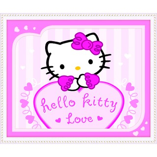 tranh đính đá hello kitty