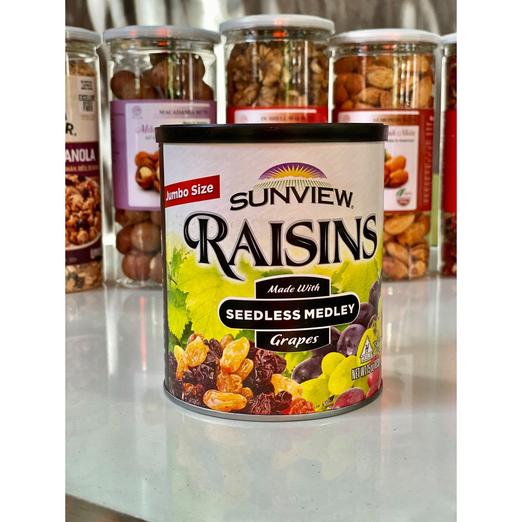 [Giá Hủy Diệt] Nho Khô Mỹ Golden Sunview Raisins, Nho Khô Vàng, Nho Kho 3 màu, Không Hạt Làm Quà Tết 500gr
