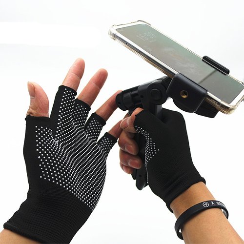 MOSOWORLD 1 đôi Half Fingers Thoáng khí Xe đạp Đi bộ đường dài Phòng tập thể dục MTB Cưỡi Găng tay dệt kim chống trượt