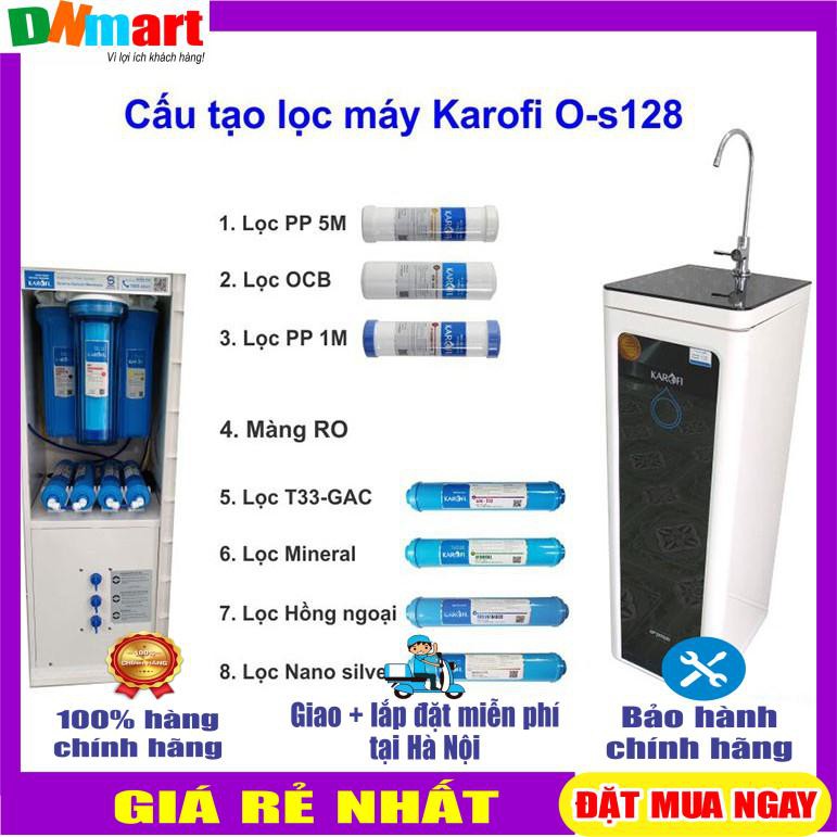 Máy lọc nước Karofi O-S128 8 lọc RO 8 cấo lọc{VẬN CHUYỂN MIỄN PHÍ + LẮP ĐẶT TẠI HÀ NỘI}