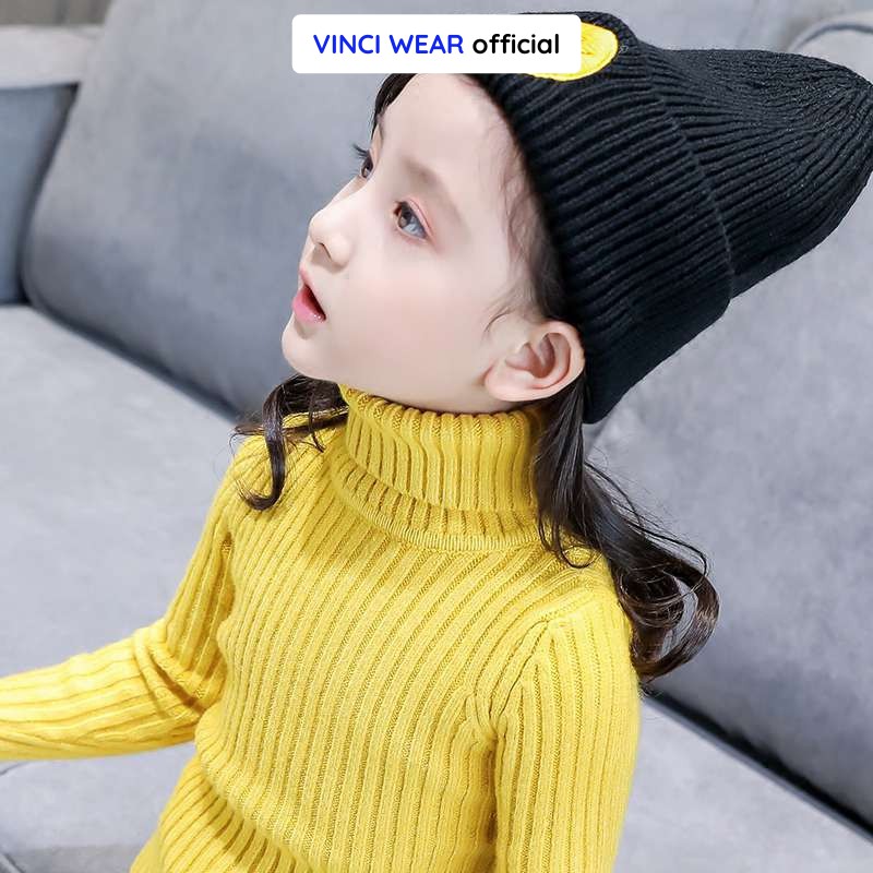 Áo len cồ cổ lọ SIZE ĐẠI cho bé Unisex VINCI WEAR ấm áp, bên màu không bai nhão