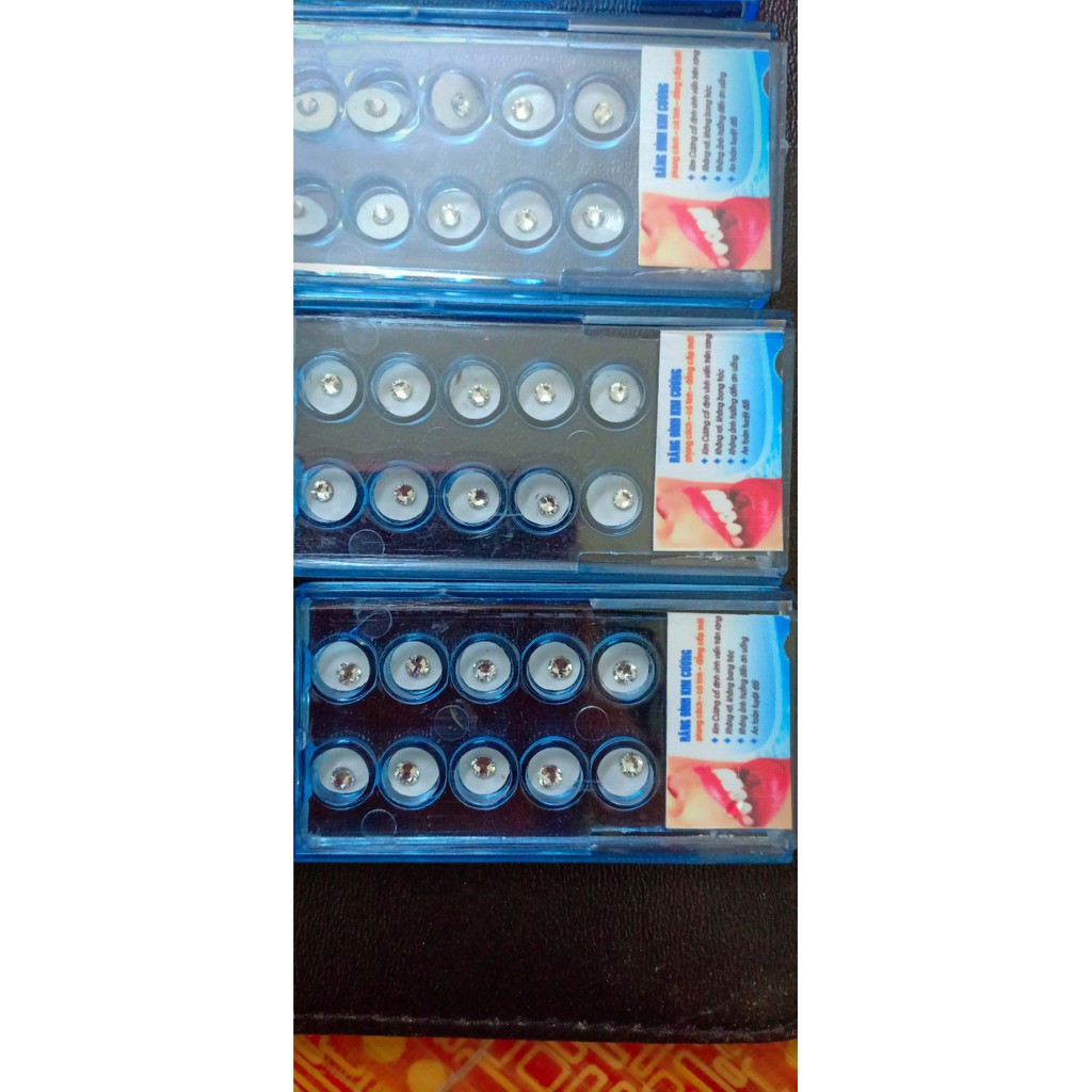 Đá đính răng, đá gắn răng, kim cương gắn răng (vỉ 10 viên)
