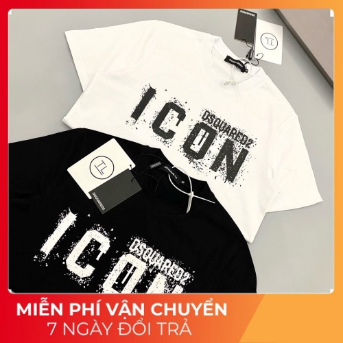 Áo Phông Nam DSQ2 ICON New 2022 - Áo Thun Nam Không Cổ - Chất Liệu Thun Co Dãn - TShirt Nam - Size Cho Người 45kg-75kg..