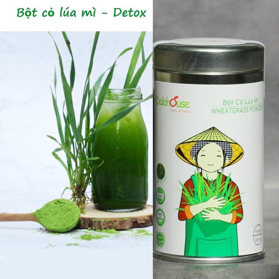 Bột cỏ lúa mì hữu cơ Dalahouse (Lon 150g) detox tự nhiên