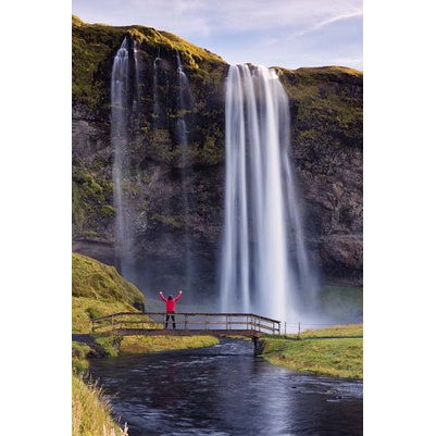 Tranh thác nước thiên nhiên tặng keo và dụng cụ dán 3D