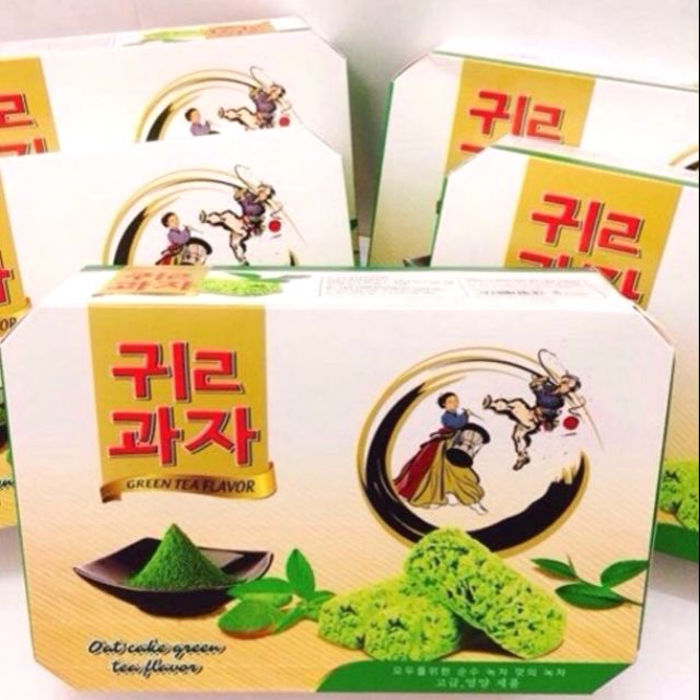 Bánh yến mạch trà xanh hộp liên doanh Hàn Quốc 500g
