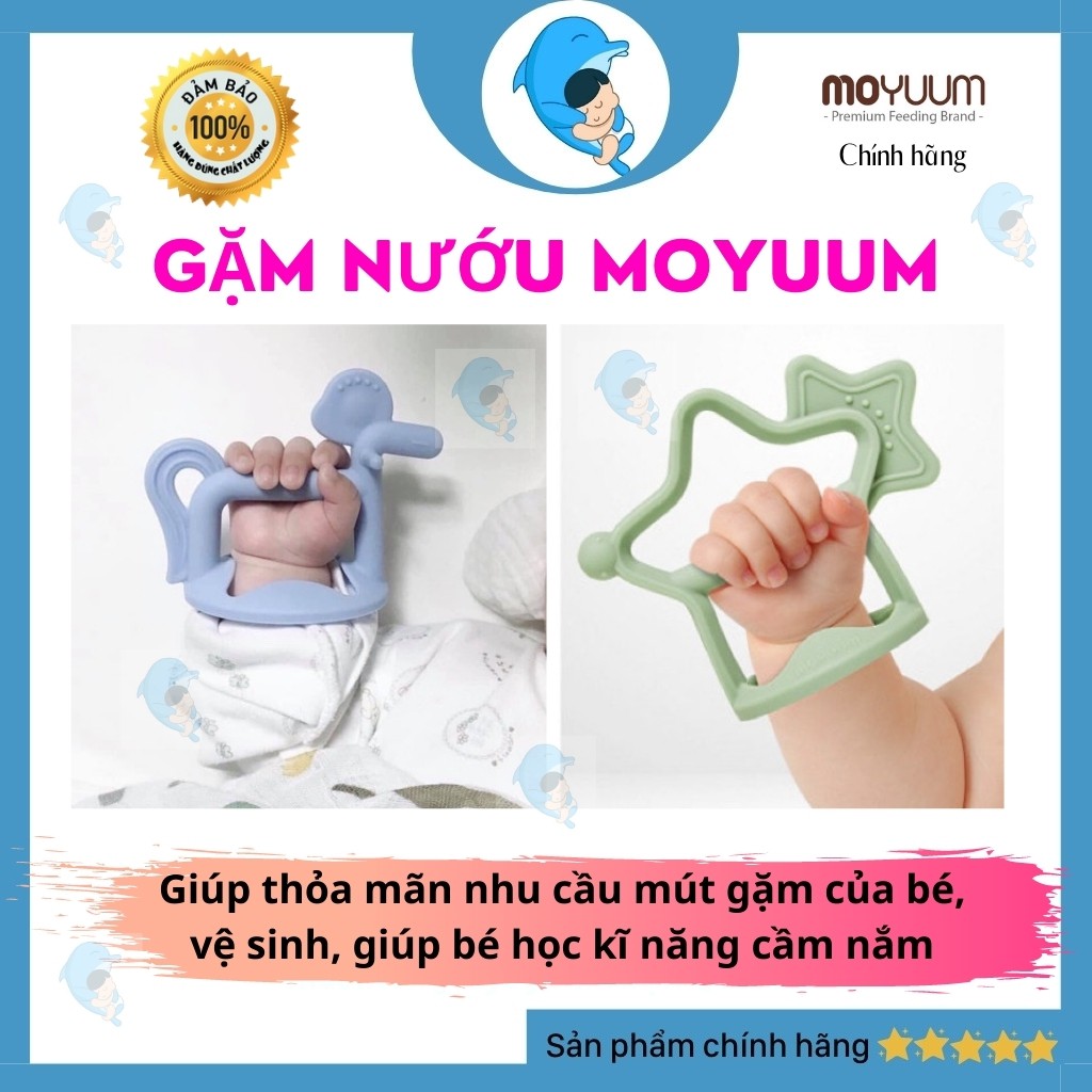 Gặm Nướu Silicon Moyuum Hàn Quốc Cho Bé An Toàn, Cao Cấp, Chính Hãng