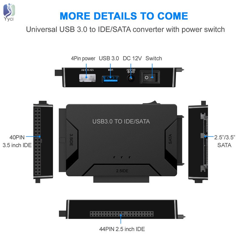 Bộ Chuyển Đổi Ổ Cứng Hdd Usb 3.0 Sang Ide Sata Cho Ổ Cứng 2.5 3.5 Inch