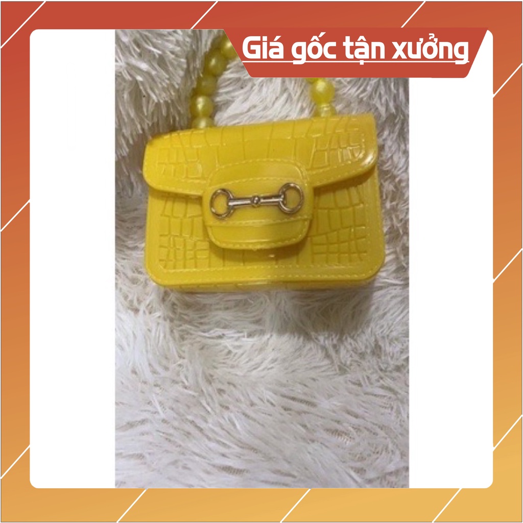 Túi Mini Nữ Đeo Chéo Silicon Quai Ngọc , túi xách nữ hàng quảng châu nhỏ xinh ✅