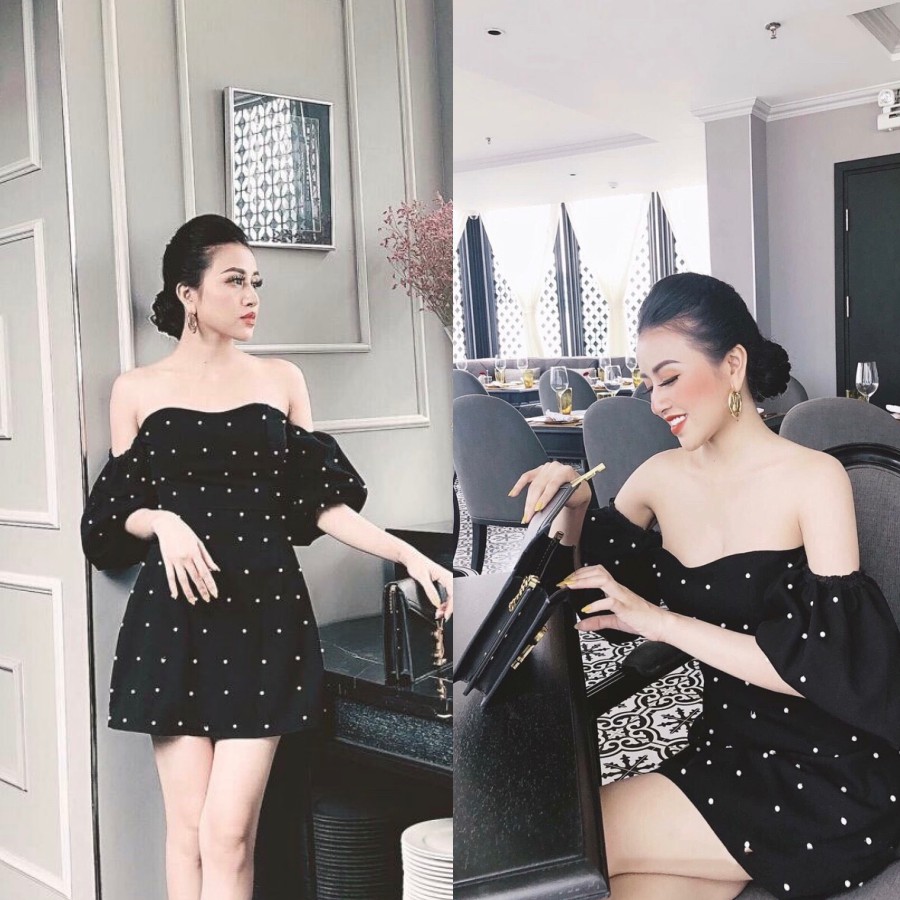 Đầm Ulzzang nữ cúp ngực chấm bi 💖FREESHIP💖 váy nữ hotrend TM7652