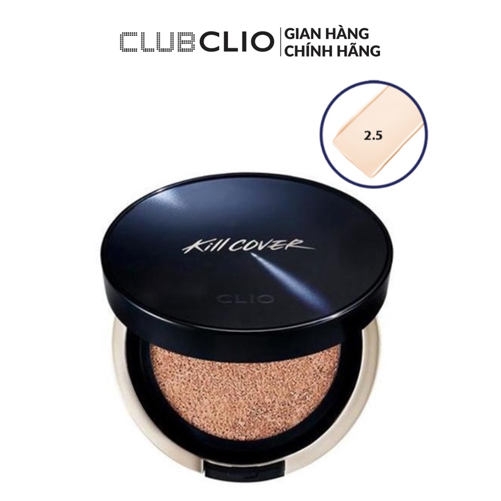 Phấn Nước Làm Mịn Lỗ Chân Lông Clio Kill Cover Founwear Cushion All New Spf50+ Pa+++ (15gx2)