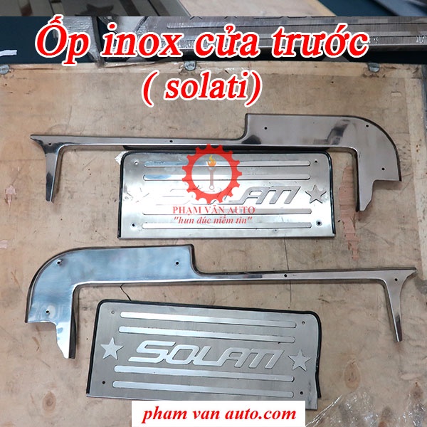 Ốp inox cửa trước Hyundai Solati chất lượng cao, Phạm Văn auto giá rẻ