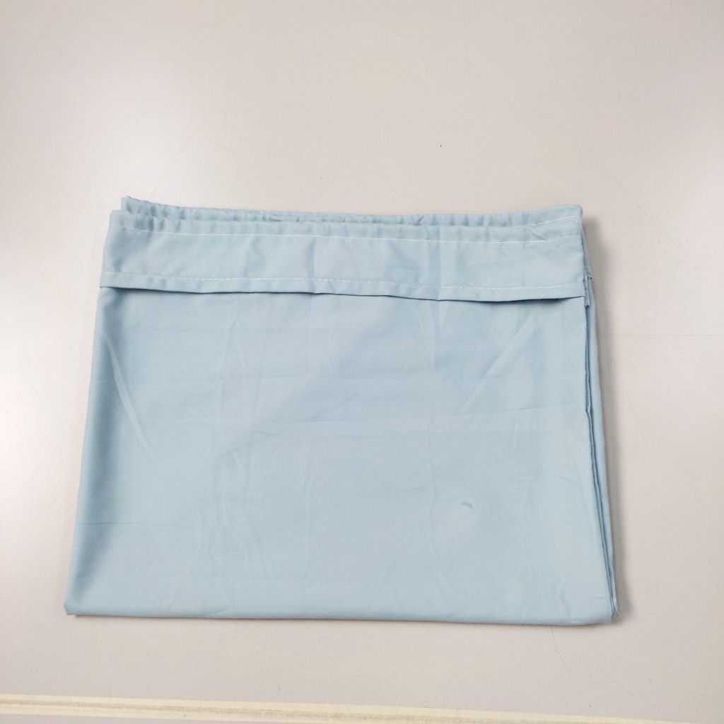 Vỏ gối ôm 35x100cm cotton tici hàng đẹp màu xanh nhạt