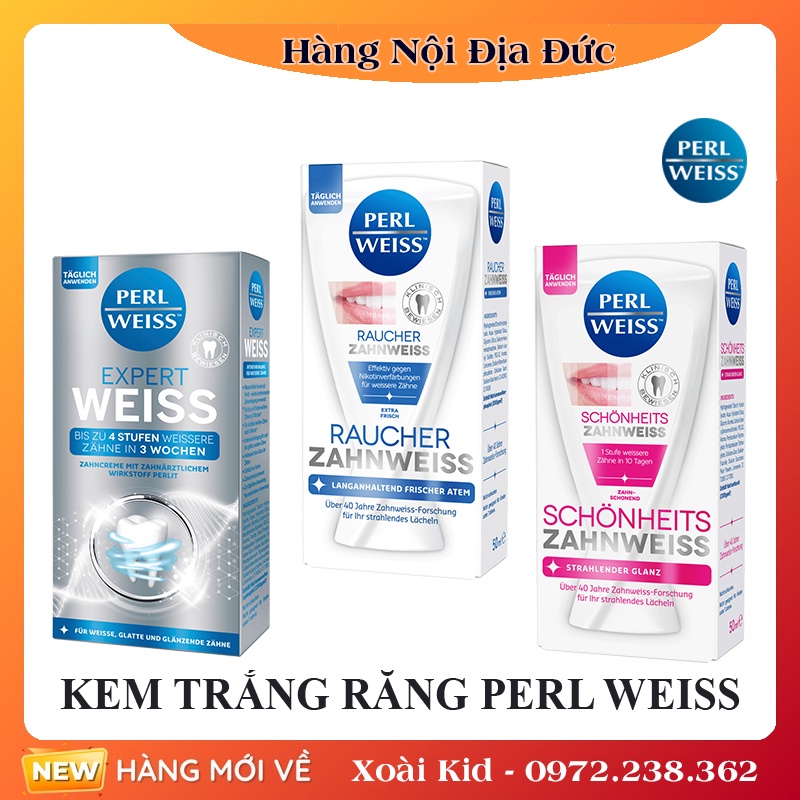 Kem đánh răng làm trắng perl weiss 50ml của đức - date mới đủ bill - ảnh sản phẩm 1