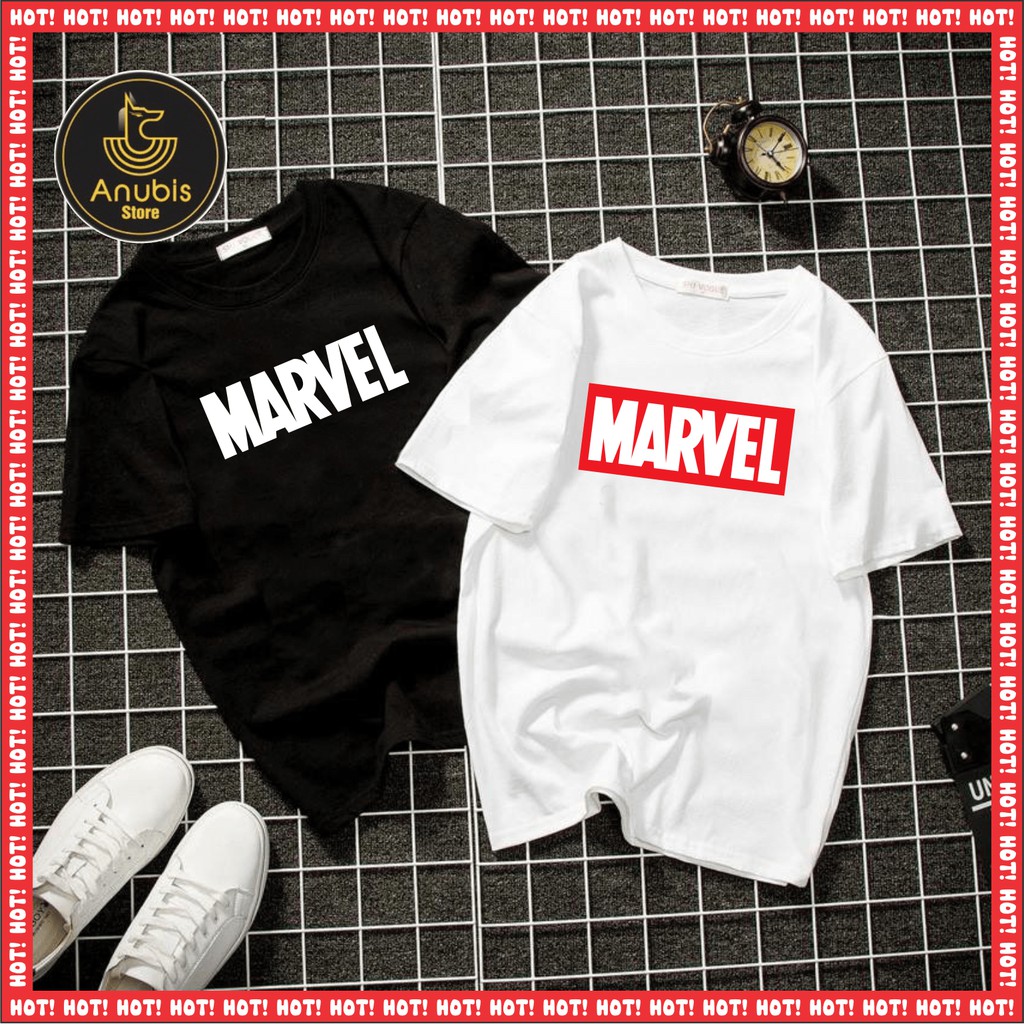 ÁO THUN UNISEX TRẮNG ĐEN SIÊU ANH HÙNG [7 MẪU] | BigBuy360 - bigbuy360.vn