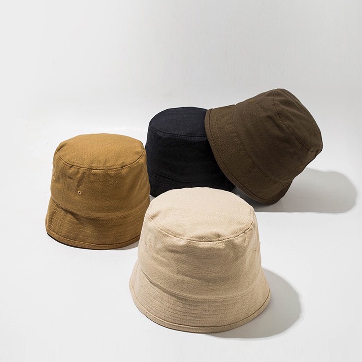 Mũ bucket kaki trơn JAMS nón vành cụp unisex nhiều màu phong cách vintage