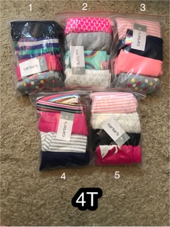 Set 4 quần legging Carter bé gái(12m-5T)