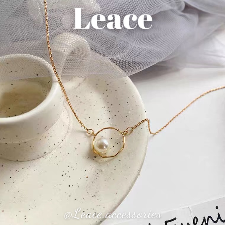 Dây chuyền nữ, vòng cổ nữ mặt đính hạt ngọc trai nhân tạo NL021 Leace.accessories