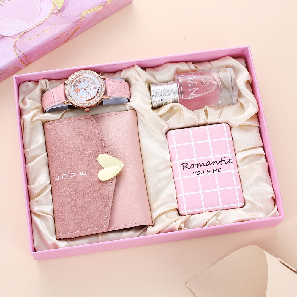 Bộ Quà Tặng Nữ Pink Thời Trang Cao Cấp, Quà Tặng Sinh Nhật, 8/3,20/10, Valentime, Noel, Món Quà Ý Nghĩa Cho Phái Đẹp