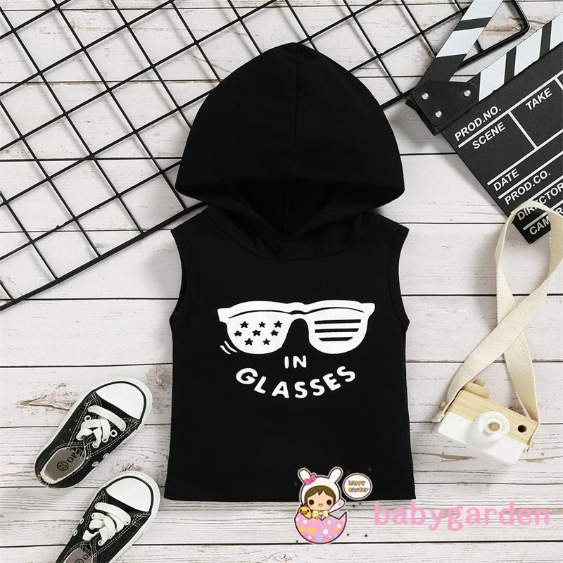 Set Áo Hoodie Không Tay Kèm Quần Rằn Ri Cho Bé Trai Từ 6 Tháng Đến 4 Tuổi