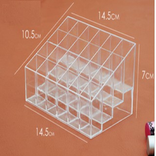 [Giảm Giá] KHAY ĐỰNG SON 24 Ô TRONG SUỐT