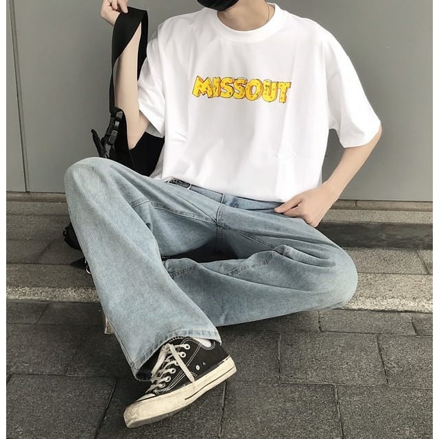 Áo Thun CHUỘT RUN FOR LIFE MIS.OUT. Ulzzang Unisex 1hitshop | BigBuy360 - bigbuy360.vn