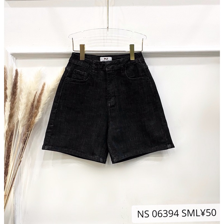 Quần đùi jeans ống suông trơn co dãn PLT🍓