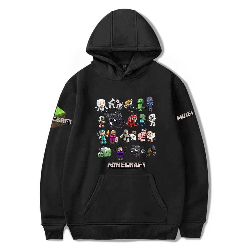 Mẫu áo Hoodie MineCraft siêu ngầu - có size trẻ em - uy tin từng chi tiết