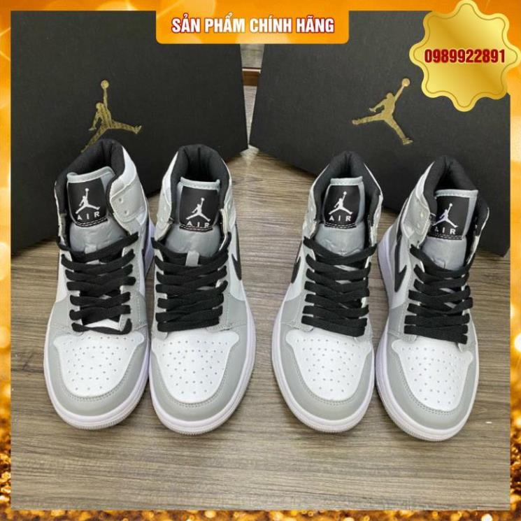 [full box+bill ] Giày thể thao Jodan 1 xám đen cao cổ giày kèm boxbill hàng chuẩn
