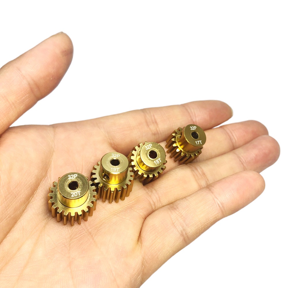 Bánh Răng Hộp Số Bằng Hợp Kim Nhôm 32P M0.8 3.175mm 12T 13T 14T 15T 16T 17T 18T 19T 20T Cho Mô Hình Xe 1/10