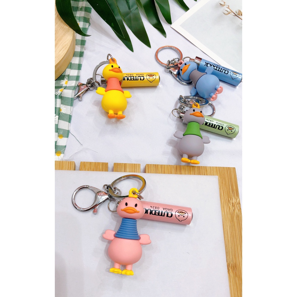 Móc Khoá Cute Duck Có Đèn Lazer ERASHOP 078184 - Phù Hợp Làm Quà Tặng, Treo Balo, Móc Khóa Xe, Siêu Rẻ Đẹp