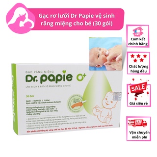 Gạc rơ lưỡi Dr Papie vệ sinh răng miệng / Rơ lưỡi Dr Papie cho bé