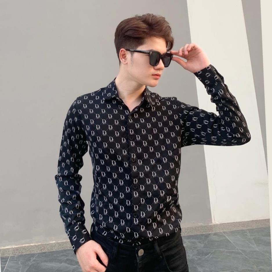 Áo sơ mi nam dài tay thời trang, sơ mi lụa đẹp hoạ tiết hàn quốc sang trọng shop44 | BigBuy360 - bigbuy360.vn