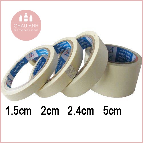 Băng dính giấy dùng để cố định giấy vẽ, chặn màu nước, viết chữ lên được