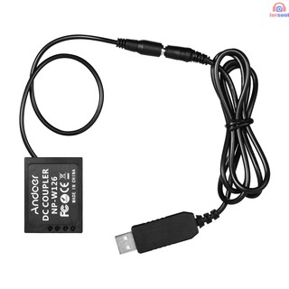 Bộ sạc pin ảo chuyển đổi 5V USB sang NP-W126 cho máy ảnh Fuji X-A1/X-A2/X-A3/X-E1/X-E2/X-M1/X-Pro/X-T1/X-T2/X-T10