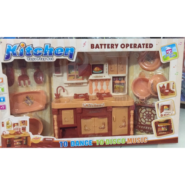 Đồ chơi nhà bếp bằng nhựa màu Vàng nâu Kitchen.