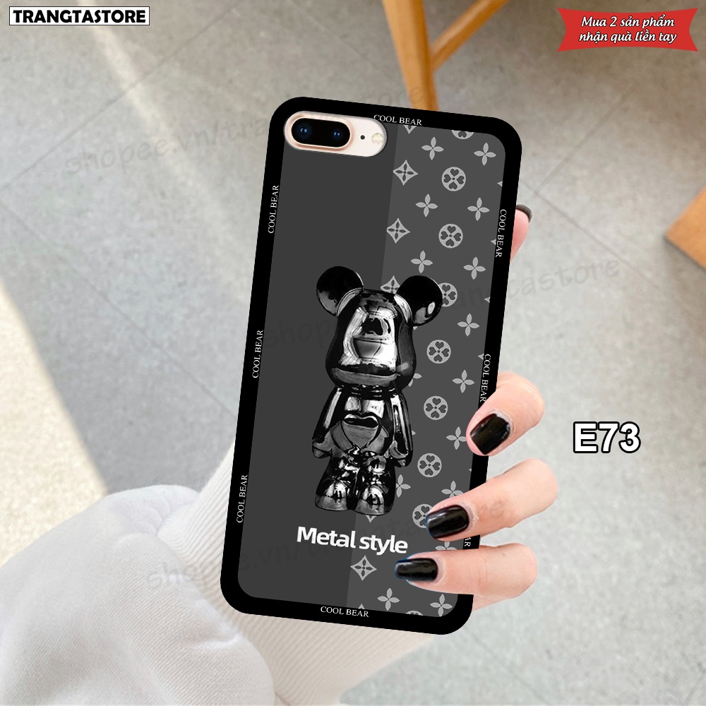 Ốp Iphone 5 5s SE 6 6s Plus 7 8 Plus 2020 2022 in hình gấu Bearbrick,Metal Style,Doremon siêu dễ thương chất lượng
