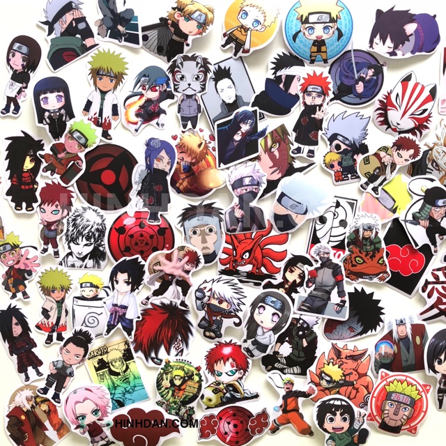 Sticker NARUTO Chống Nước Trang Trí Vali, Xe, Laptop, Nón Bảo Hiểm, Máy Tính, Đàn Guitar